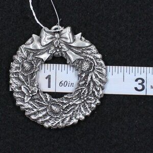 Wallace Silversmiths Pewter Wreath Ornament in Original Box